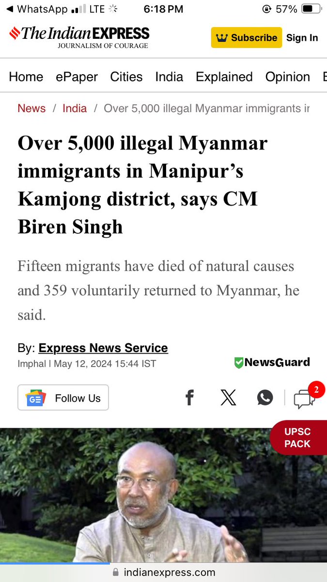 Manipur📍 Biren's actions against the KukiZo community on May 3rd, 2023, were not prompted by illegal immigration ,narco-terrorism/the ATSUM ST rally .They were premeditated, timed to disrupt a crucial meeting between SoO groups and the central government in Imphal (The day