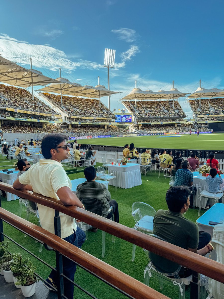 Witnessing one of the greatest moments in #IPL history. #Chennai #MSDhoni𓃵