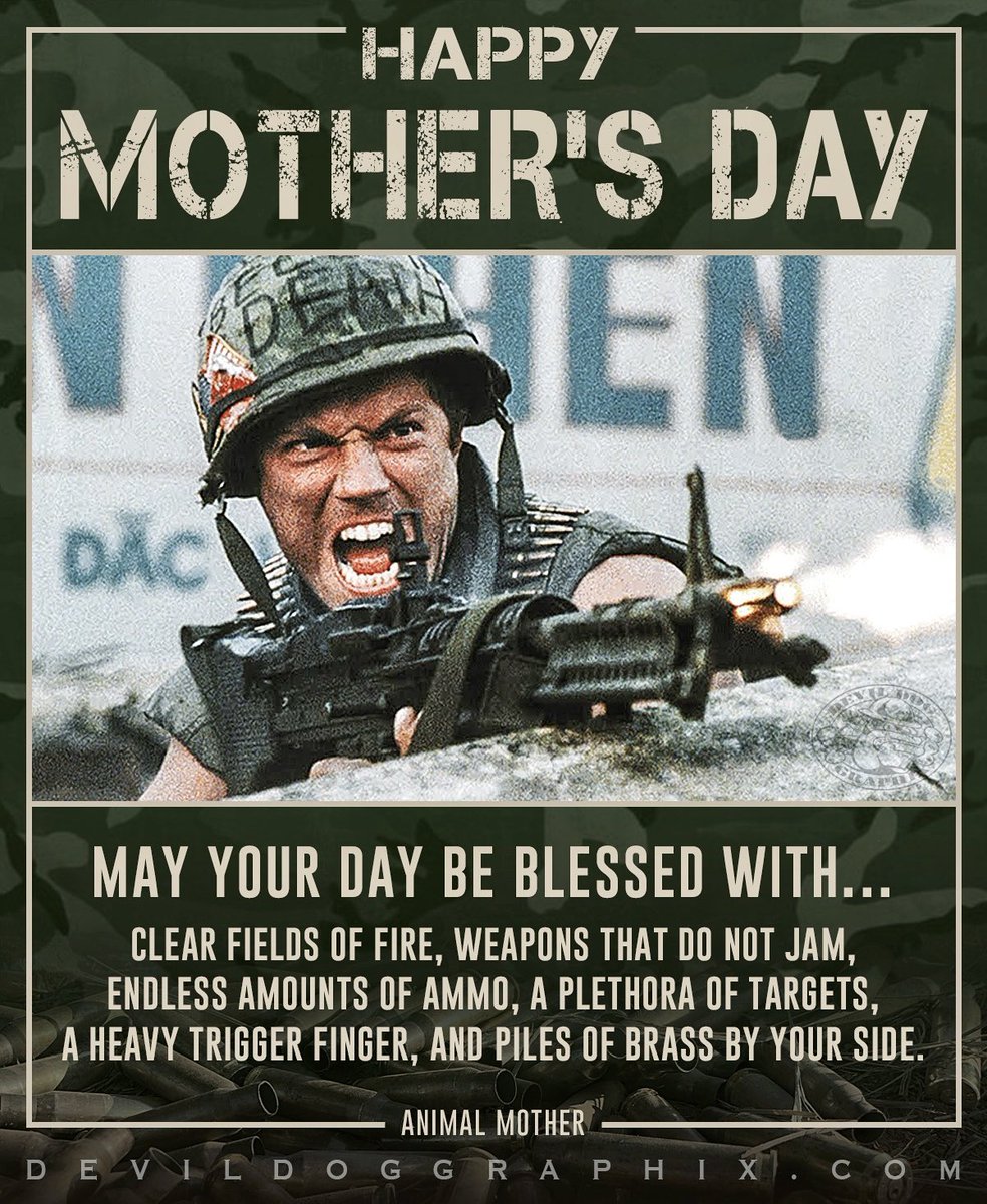 Happy Mother's Day! Full Metal Jacket style! 🇺🇸 #HappyMothersDay #MotherDay #AnimalMother #FullMetalJacket #USMC #FMJ
