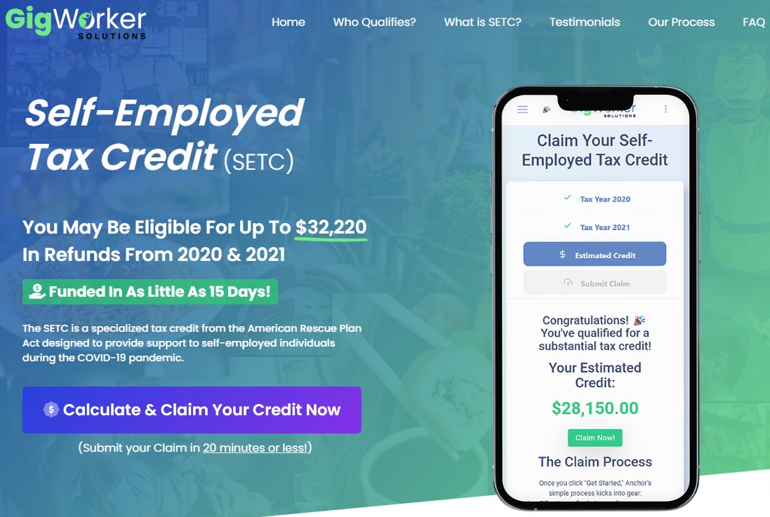 If you are a #soleproprieto, #selfemployed worker, #freelancer, or 1099 Contractor find out if you qualify for the Self-Employed Tax Credit (#SETC) and receive your refund in as little as 15 days claimsetcnow.com/r/worksmarter4u