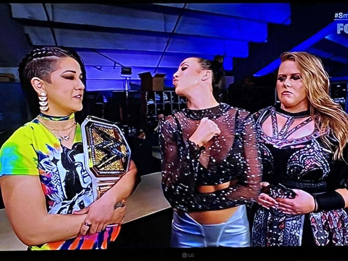 WWE Women’s Champion The Role Model Bayley, Chelsea Green and Piper Niven #SmackDown #Bayley #ChelseaGreen #PiperNiven