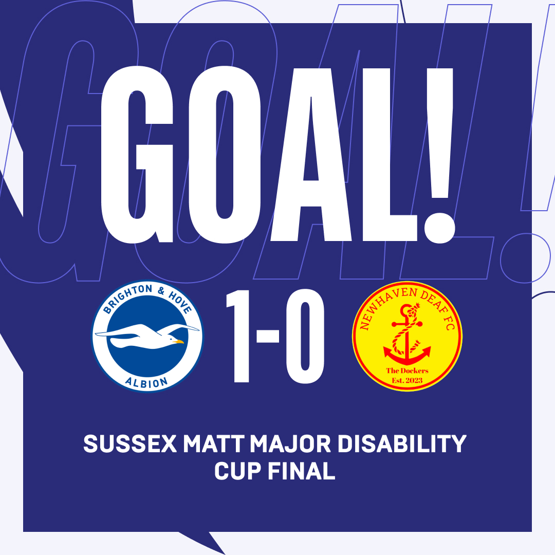 SussexCountyFA's tweet photo. 04: GOAL!!! Brighton take the lead! Some great pressing from captain Mustapha Chan gets its rewards, as the forward capitalises on a lose ball to go through on goal and blast his shot into the bottom corner!

@BHAFCFoundation 1 @NewhavenFC Deaf 0

#CountyCup🏆 #SussexFootball⚽️ https://t.co/n2sLhGfsvf