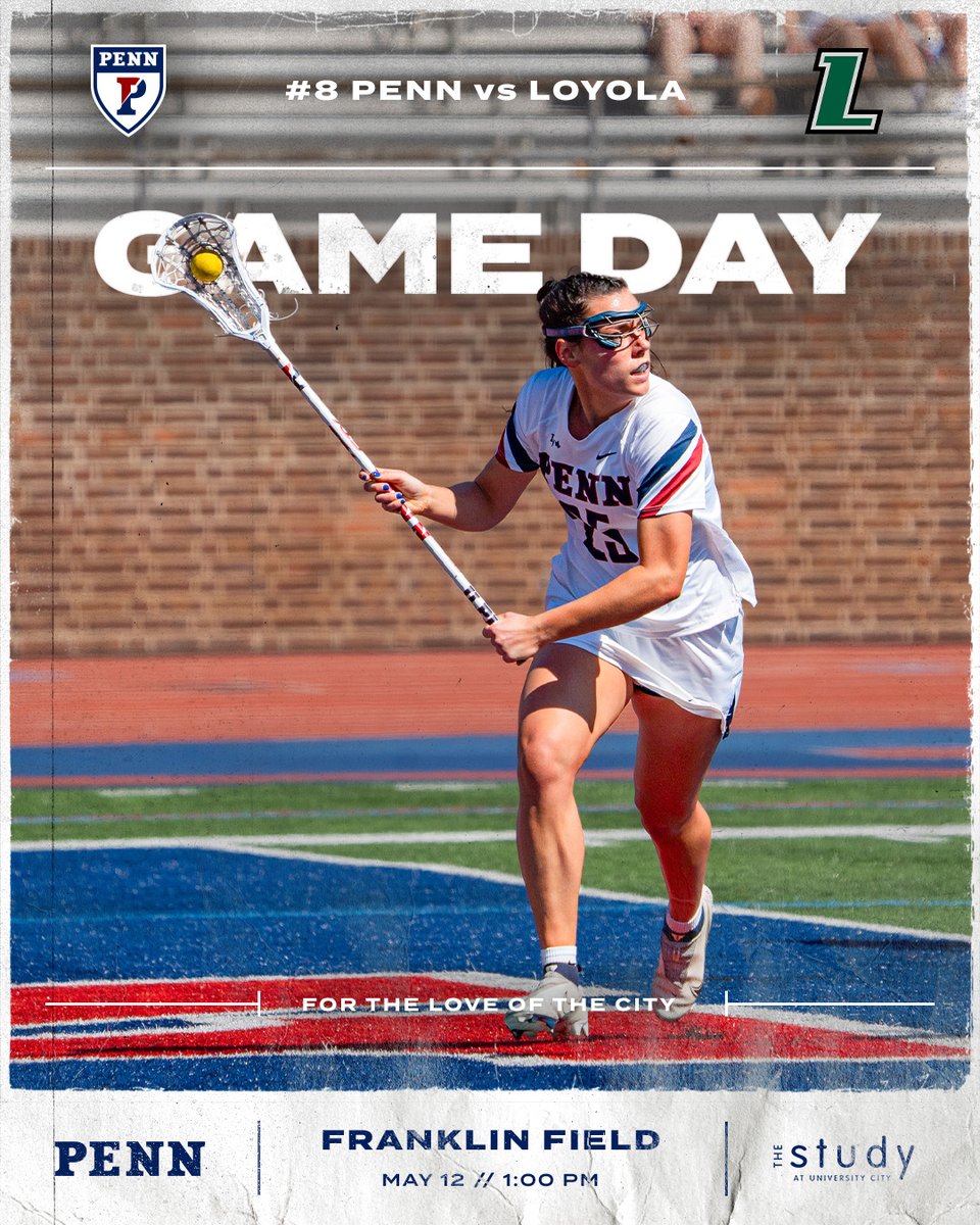 A 'mother' of a game on tap this afternoon! Love our group, let's keep them together for another week. 🆚 Loyola (Md.) 📍 Franklin Field ⏰ 1 p.m. 📺 ESPN+ ($) | bit.ly/3UWHYBC 📊 bit.ly/4be2X8C 🎟️ bit.ly/3UsQcQo #EarnEverything x #NCAAWLAX