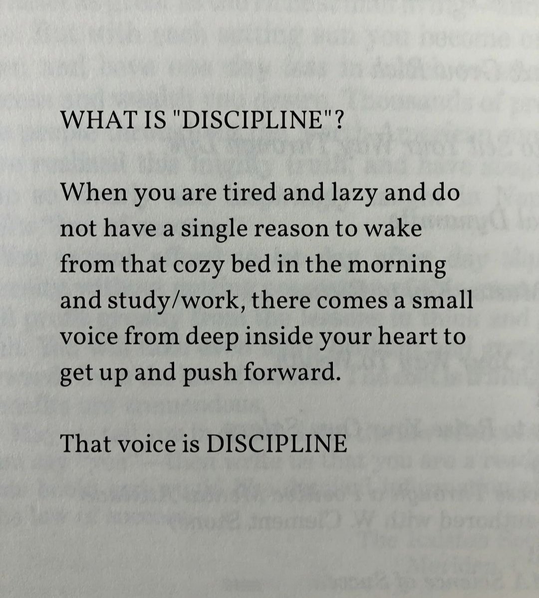 What is “DISCIPLINE”?