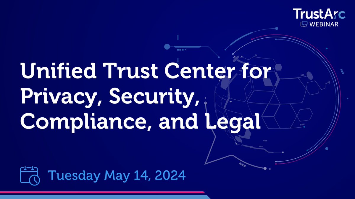 🔒⚖️🔰 Are privacy, legal & security teams drowning in a sea of tedious tasks?

TrustArc's #TrustCenter offers the lifeline you need! Discover how our no-code, unified hub can reduce risks & build stakeholder trust: bit.ly/3JUhN84

#DataPrivacy #DataSecurity