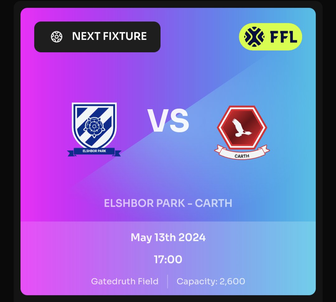 elshborparkfc's tweet image. Okay, big one to come. 

Hosting @CarthFC and we need to be ready. 

LFG 🏵️⚽🚀