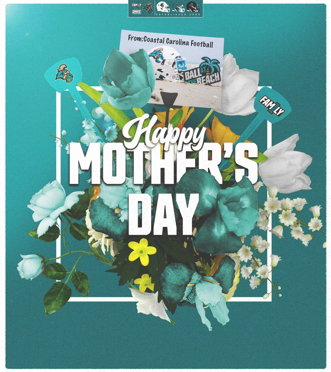 For loving us. For teaching us. For being our No. 1 fans. Happy Mother’s Day to all the amazing Chanticleer moms out there! #BALLATTHEBEACH | #FAM1LY | #TEALNATION