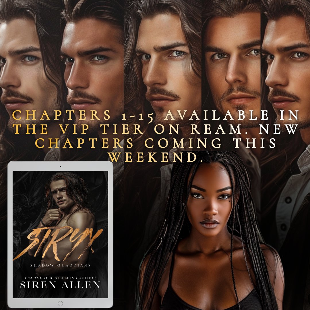 Sign up to read along as I write STRYX on Ream! Chapters 1-15 are available in the VIP tier now! New chapters coming this weekend! 
Stryx: reamstories.com/sirenallen/pub… 
Read bks 1-3 on Amazon:  amzn.to/3ygRruu 
#ReverseHarem #PNR #FantasyRomance #AmWriting