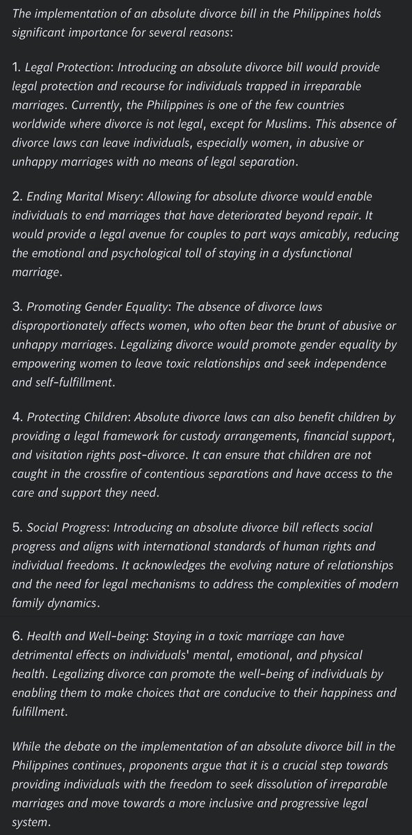 Piliin mo ang Pilipinas (Choose Philippines) but there is no separation of church and state. Still lack civil rights. 🤡

#ReinstituteDivorce
#DivorcePilipinas
#Divorceisourcivilright