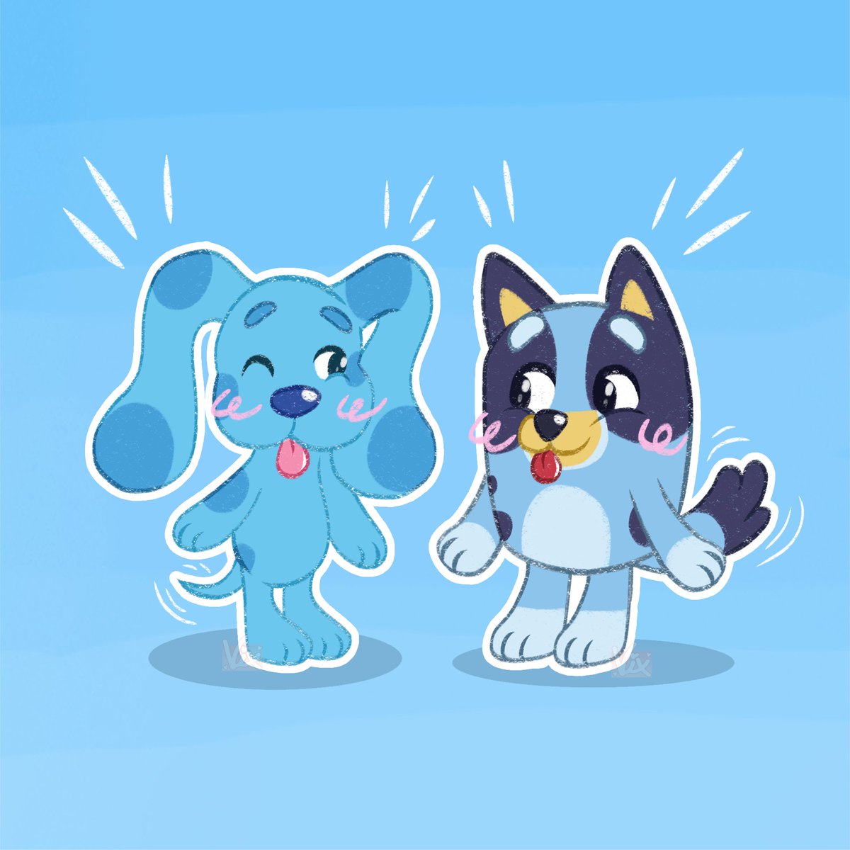 The blue pups! 💙✨️

(#bluey #bluesclues)