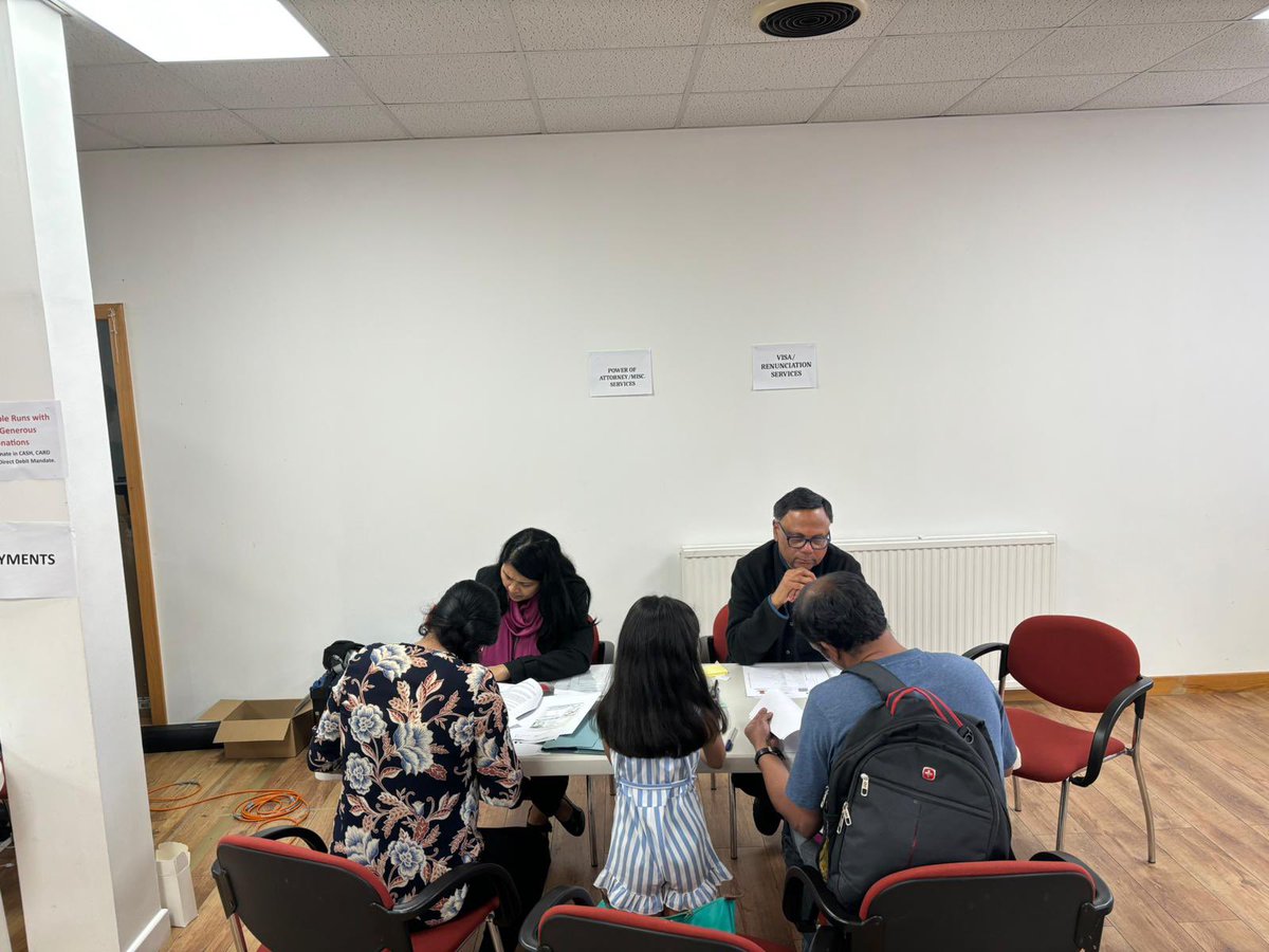 In an effort to bring consular services at the doorstep @IndiaInScotland organised a Consular Camp at the Hindu Mandir Aberdeen. Over 180 applications were received. @VDoraiswami @HCI_London @MEAIndia @iccr_hq @TheNehruCentre @sujitjoyghosh