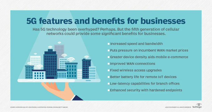 With its high speeds, low latency, and other advantages, 5G delivers value in the enterprise. Business leaders view the new wireless technology as key to future success.

Source @TechTarget Link bit.ly/3tlDYx4 rt @antgrasso #5g #Private5G