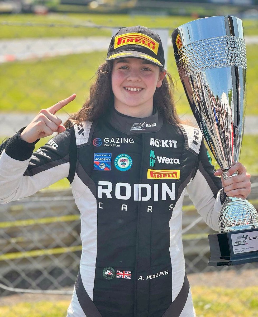 Abbi makes history! 

Coming fresh from her double F1 Academy win in Miami, @AbbiPulling has become the first female @BritishF4 race winner 🏆 

Abbi is paving the way for aspiring female racing drivers by showcasing her skill in a mixed gender racing series that sees fierce…