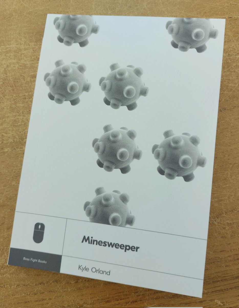 Comics Dave (@comicsdave) on Twitter photo Just finished Minesweeper, one of the latest <a href="/BossFightBooks/">Boss Fight Books</a> titles. It's a great little history of a game that was ubiquitous for 90s kids, and <a href="/KyleOrl/">Kyle Orland</a> draws out some great stories and observations about the early Windows game scene as well as the quirks of Minesweeper itself. Just finished Minesweeper, one of the latest <a href="/BossFightBooks/">Boss Fight Books</a> titles. It's a great little history of a game that was ubiquitous for 90s kids, and <a href="/KyleOrl/">Kyle Orland</a> draws out some great stories and observations about the early Windows game scene as well as the quirks of Minesweeper itself.