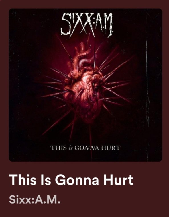 Listen up, Listen up,
There's a Devil in the Church,
Got a bullet in the chamber,
And this is gonna hurt🎼🎸🥁🎤🎶#SIXXam #ThisIsGonnaHurt