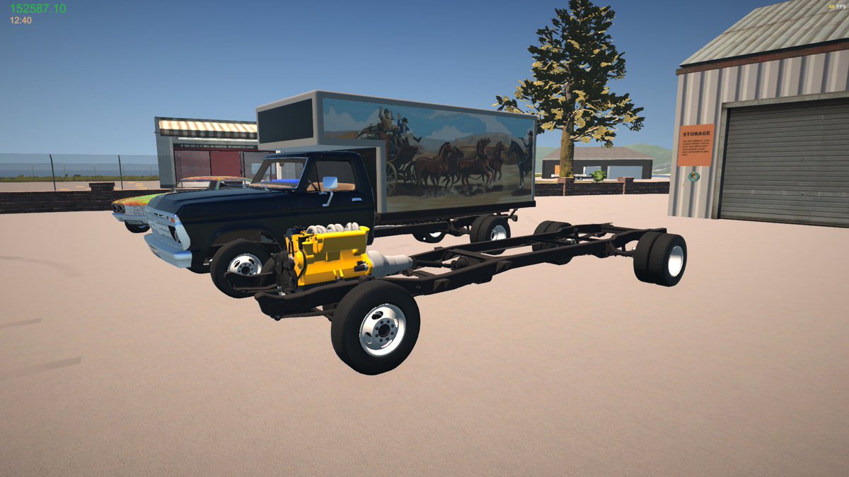 One of my favorite things about the truck they added to MyGarage is that its a body on frame so you can just pull the body off and lug around the frame 
Neat feature