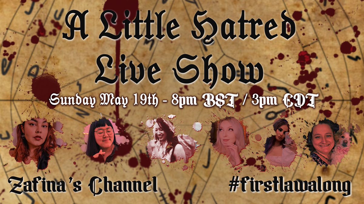 CatchUpBookClub's tweet image. The live show for A Little Hatred will be Sunday May 19th at 8pm BST/3pm EDT on @ThePsychoNyx channel

Very excited to discuss this one 👀