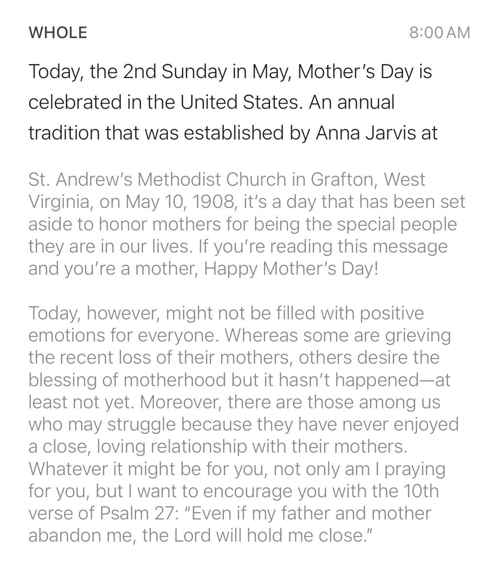 Morning Meditation. Today, the 2nd Sunday in May, Mother’s Day is celebrated in the United States. An annual tradition that was established by Anna Jarvis at St. Andrew’s Methodist Church in Grafton, West Virginia, on May 10, 1908, it’s a day that has been set aside [read more]