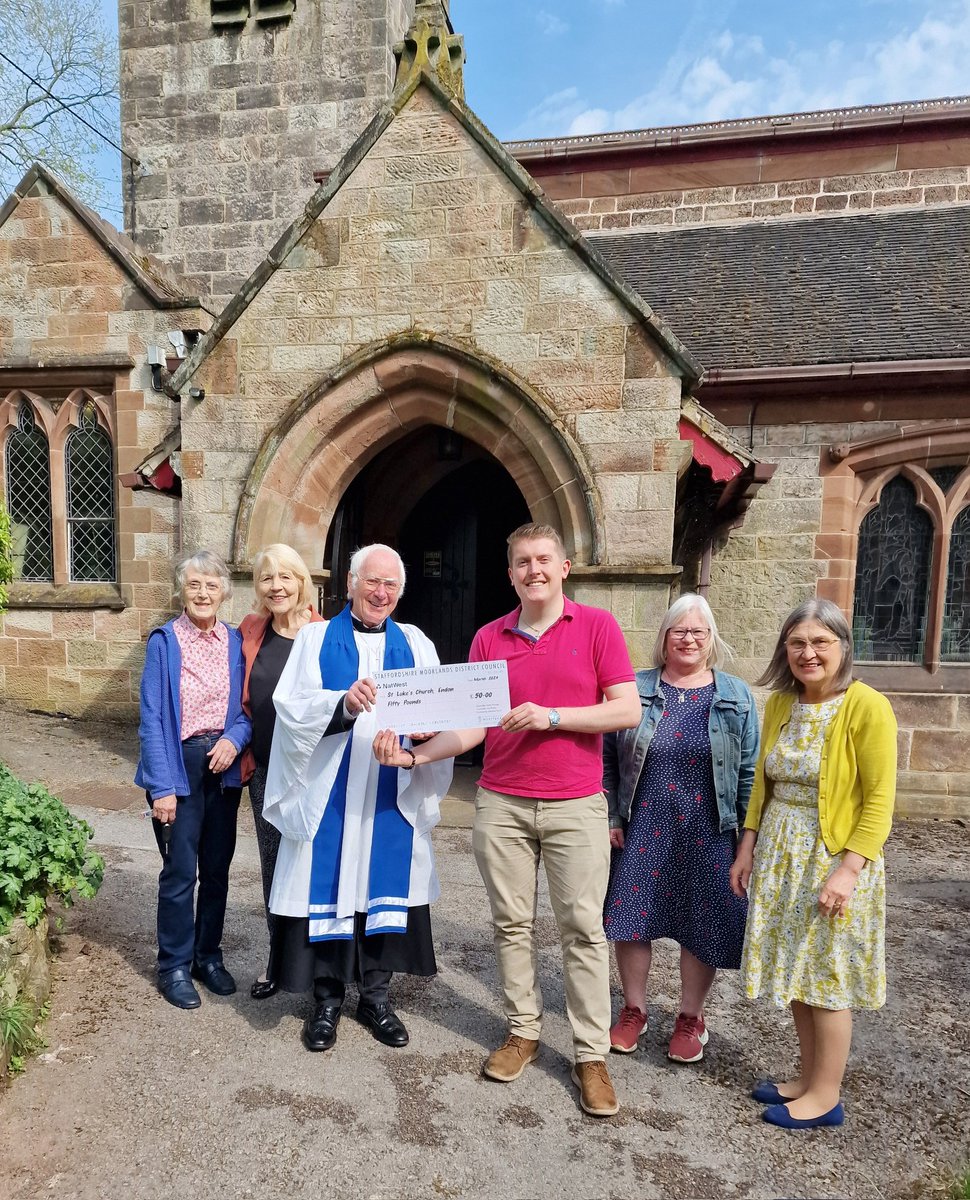 A sunny Sunday morning! Delighted to present Endon St Luke's Church with £50 from our Councillors' Community Initiative Fund after our Sunday service. The funds have contributed towards the re-landscaping of our church path garden. ⛪️🌼🌸🌻