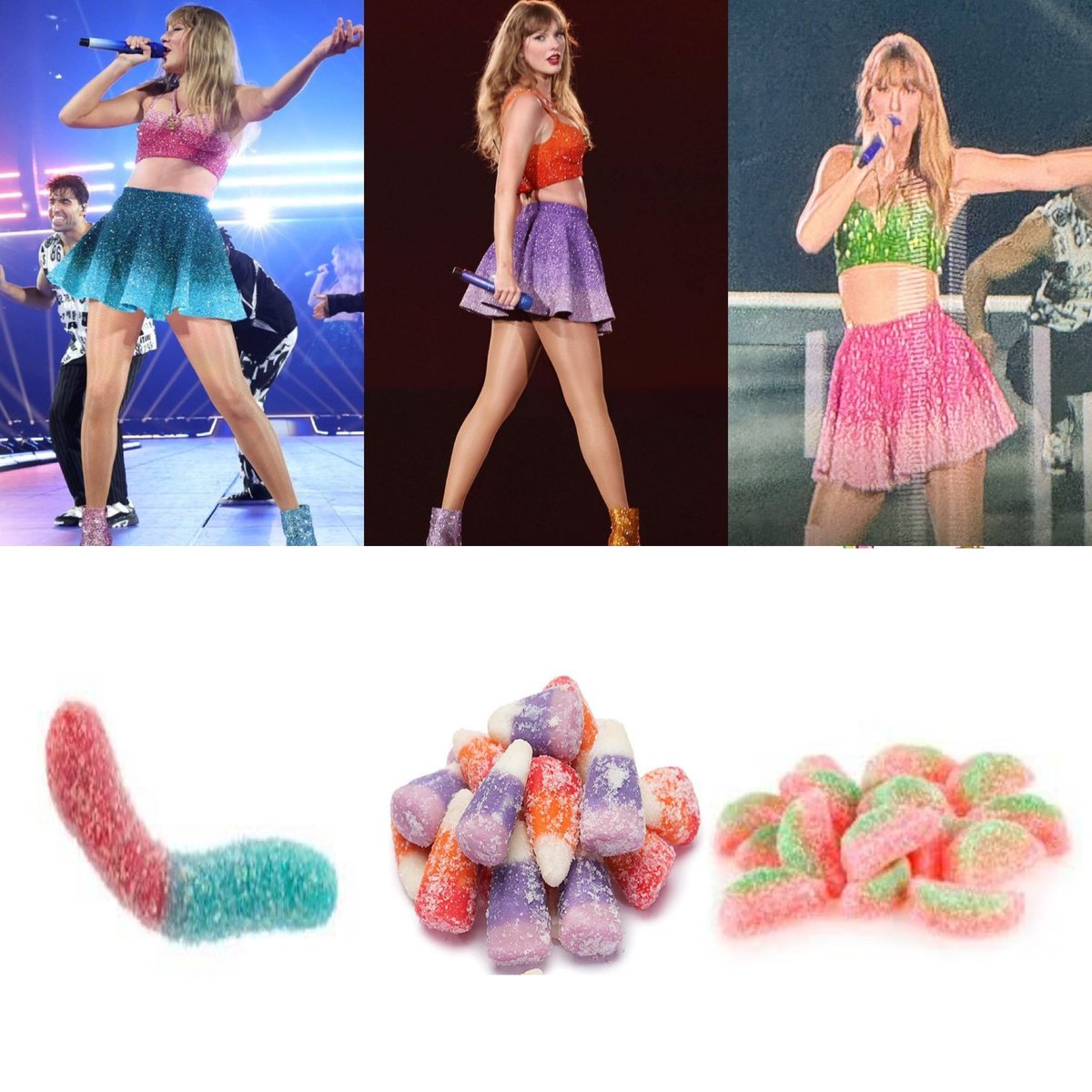 Taylor Swift 1989 outfits in candy 🍬