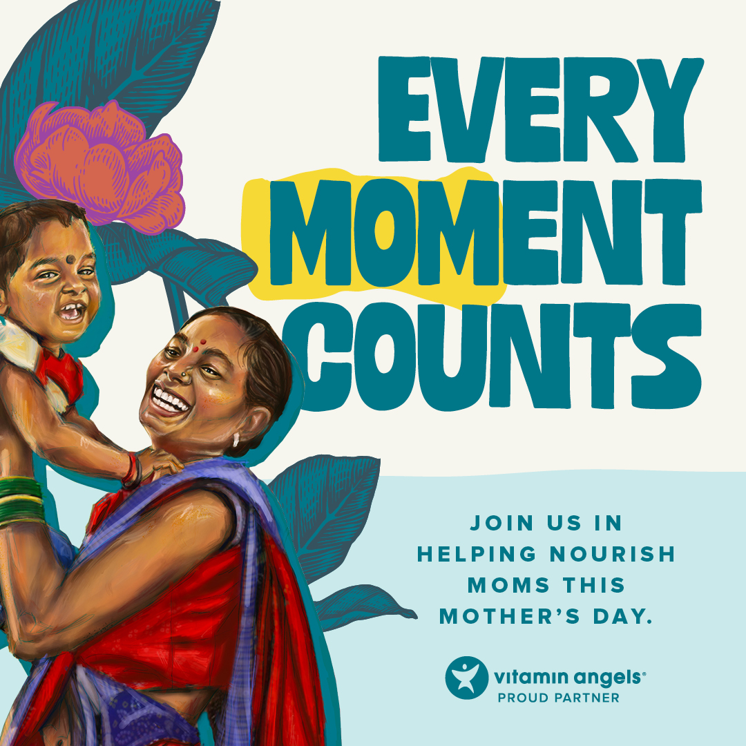 We're proud to support @vitaminangels in their fight against malnutrition. In the last year alone, they reached over 72 million women and children across the US and internationally. When you shop with us, you help us support Vitamin Angels. #VitaminAngels.
