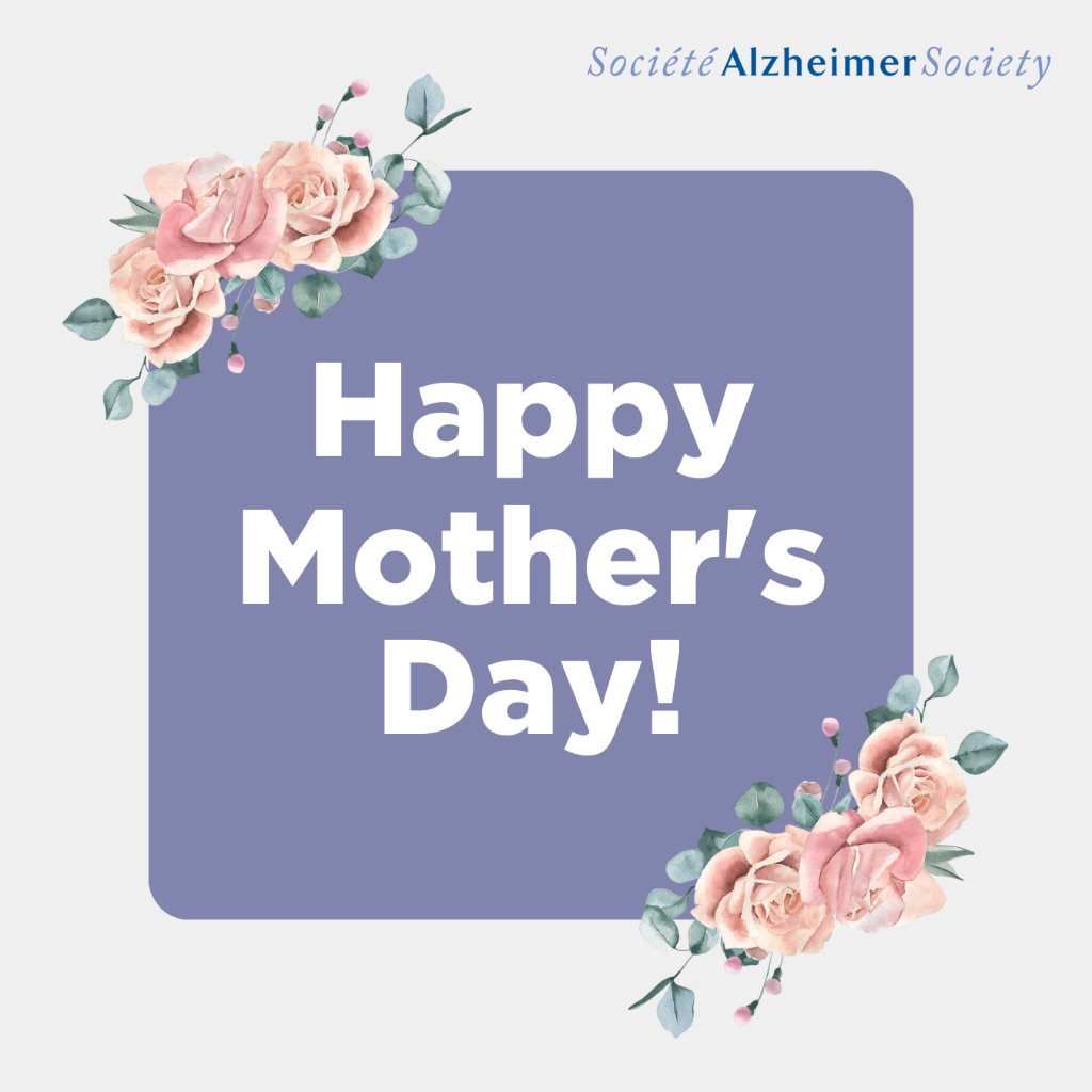 Today we recognize all the mothers who have been directly affected by Alzheimer's disease and dementia. Whether you are a care partner or living with the disease, you are so resilient, and today is your special day.

From all of us at the Alzheimer Society - THANK YOU!