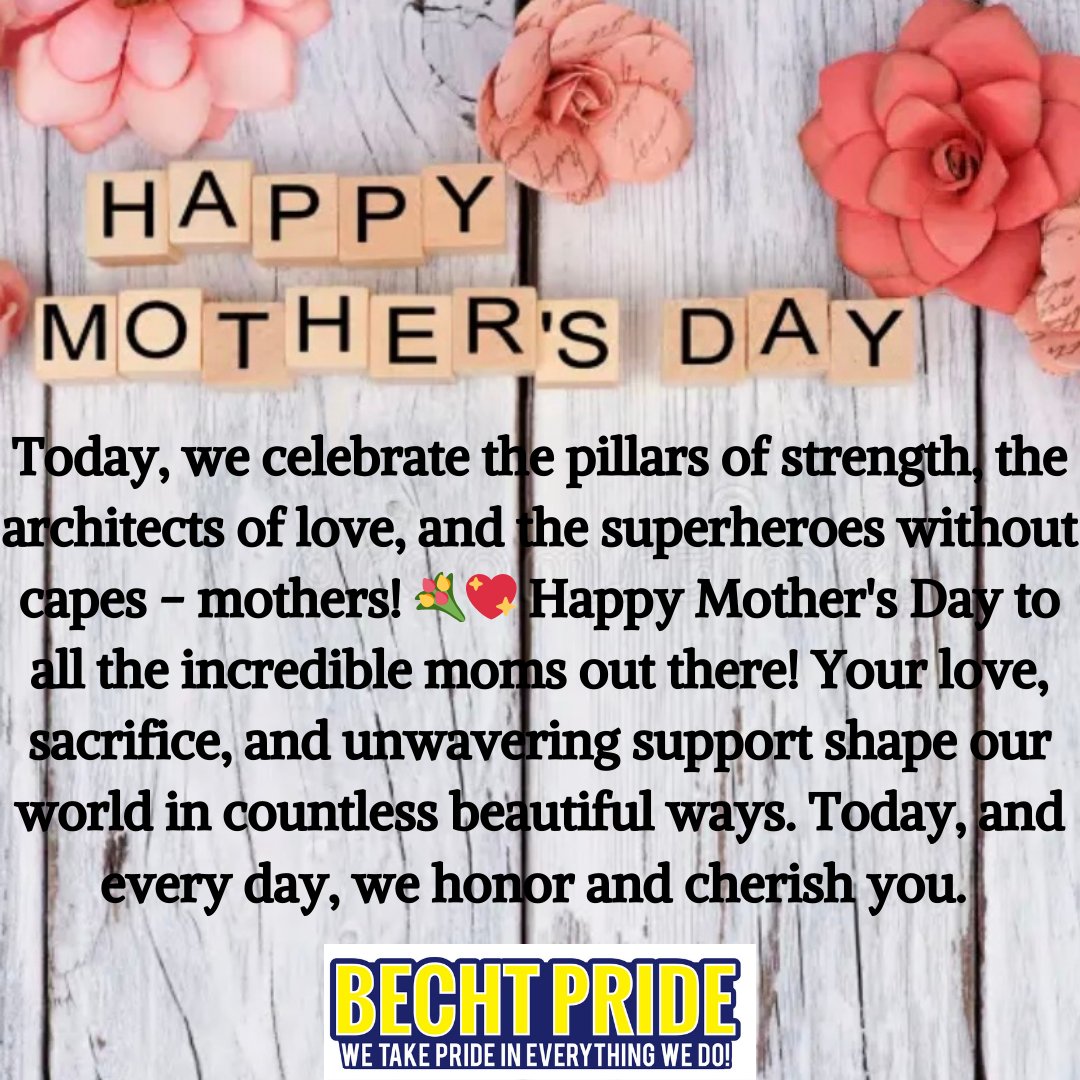 Happy Mother's Day from our Becht Pride family to yours! 💖🌸 

#bechtpride #MothersDay