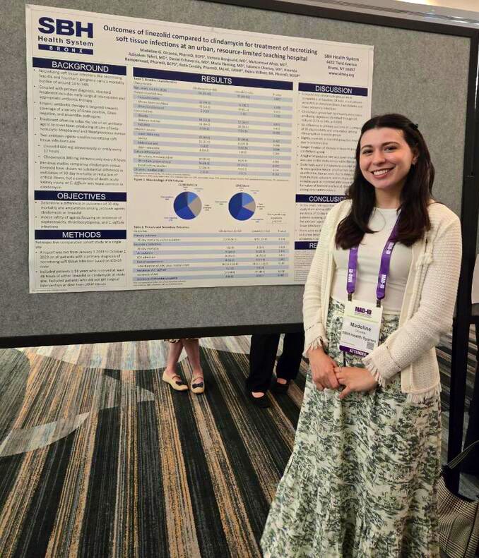 Just wrapped up presenting my residency research at #MADID2024! Had an amazing time reviewing updates, connecting with old friends, and meeting inspiring researchers in the field of 🆔. Looking forward to next year! 💊🦠🧫🔬