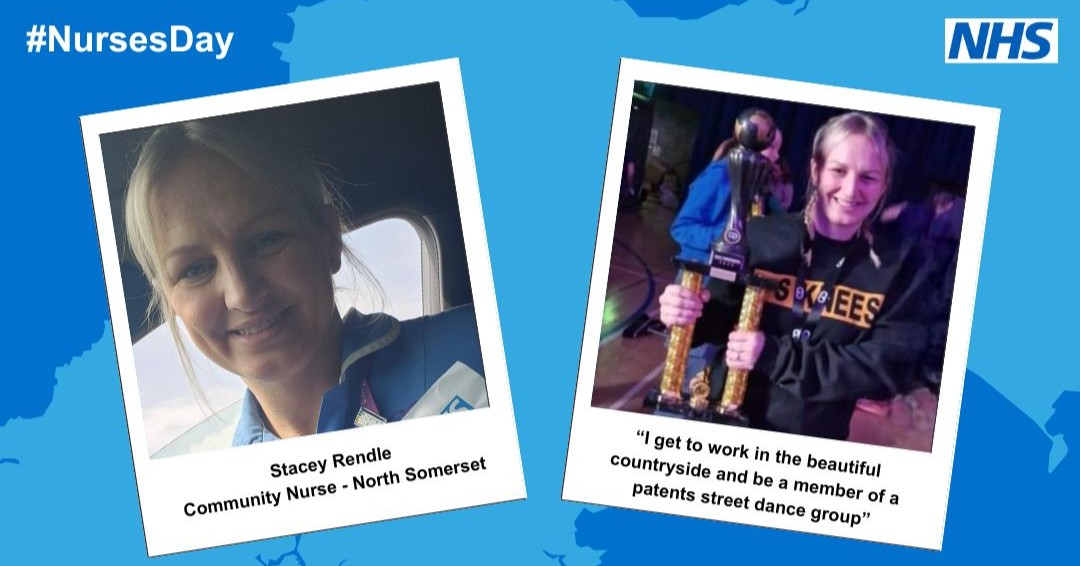 From Somerset this #NursesDay we are celebrating Stacey Rendle. Stacey is a community nurse for @SironaCIC which suits her perfectly as she never likes to be far from the countryside. Out of work she is part of a (successful!) patent street dance team. Thank you, Stacey!