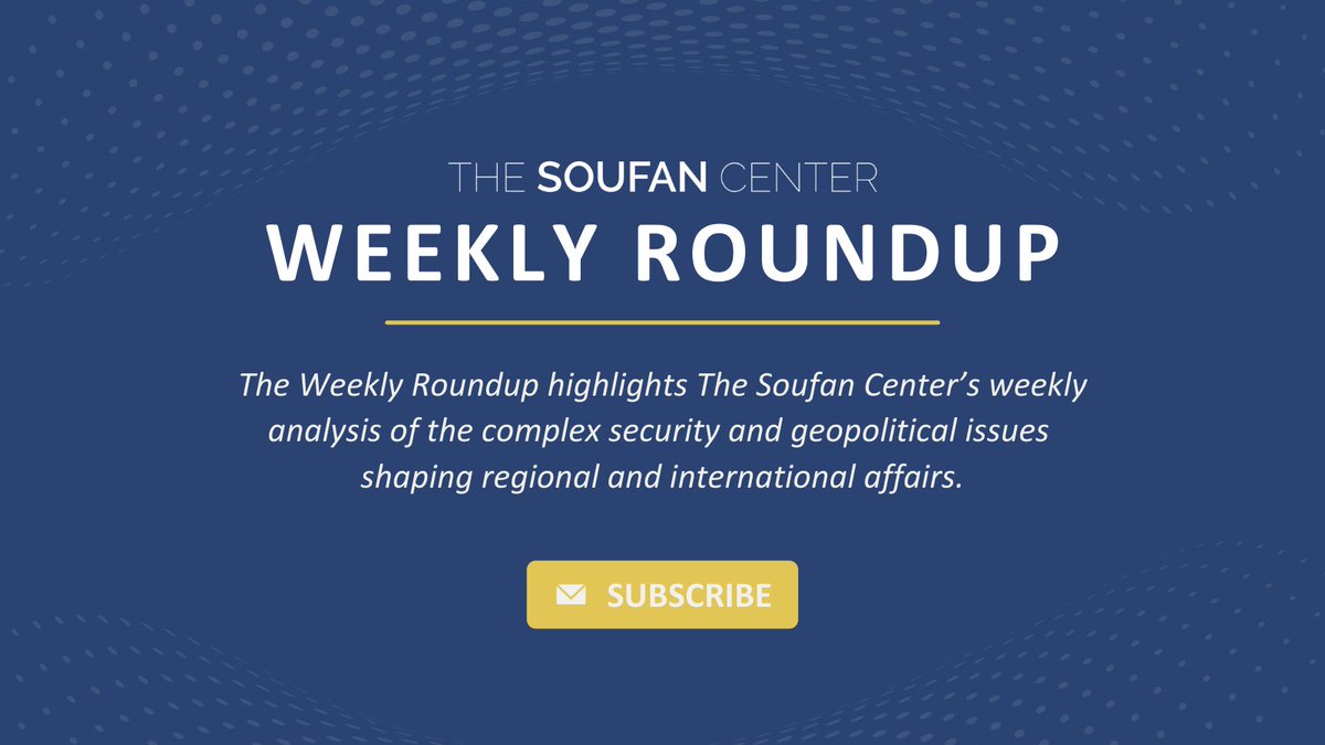 Our #WeeklyRoundup highlights the complex security & geopolitical issues shaping regional & international affairs. This week: 🔵 Chinese diplomacy in Middle East 🔵 Ceasefire uncertain in Gaza 🔵 U.S. repatriates from Syria mailchi.mp/thesoufancente…