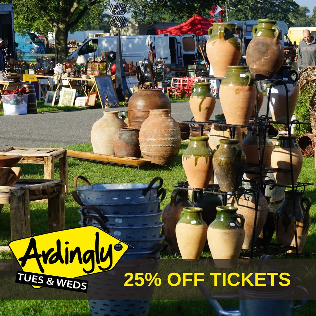 *25% Off Tickets - Exclusive Social Media Offer* Ardingly Antiques Fair | 18th - 19th June 2024 Please note this offer is available for a limited time for our online tickets only, once the offer has expired tickets will be at full price again - ow.ly/jO4H50RBKo2