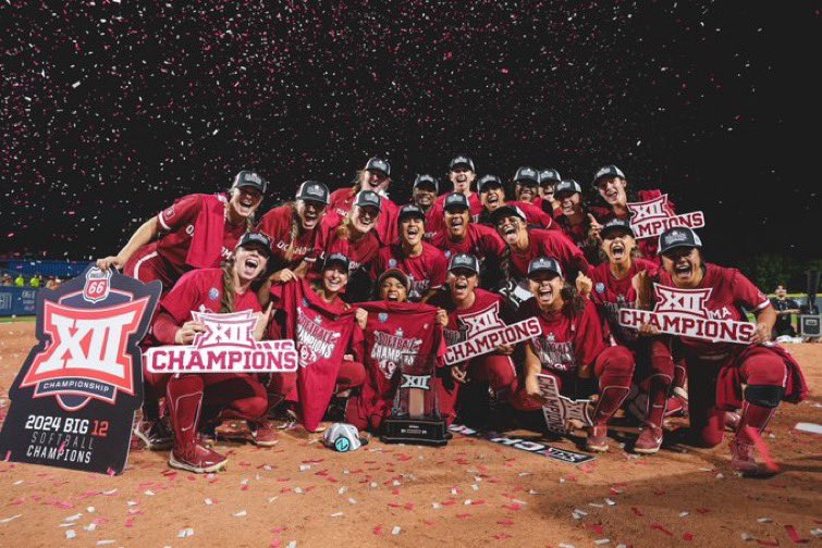 Now THAT was an incredible Saturday. ⚾️ 🥎 🏆 

OU Baseball wins its first Big 12 regular season crown and OU Softball wins its last appearance in the Big 12 Tournament. 

Diamond sports at OU are on fire!