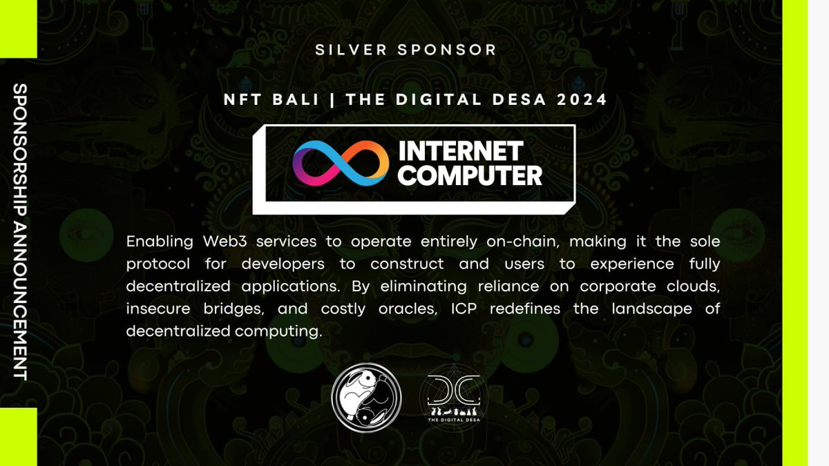 #NFTBali 2024 is happening next month
We are proud to announce that we are sponsoring this initiative from @collective_eth

#NFT Bali 2024 is one of the most anticipated #Web3 event in #Indonesia 

#network #innovation #FutureOfWork #InternetComputer #Blockchain  #SouthEastAsia🌏