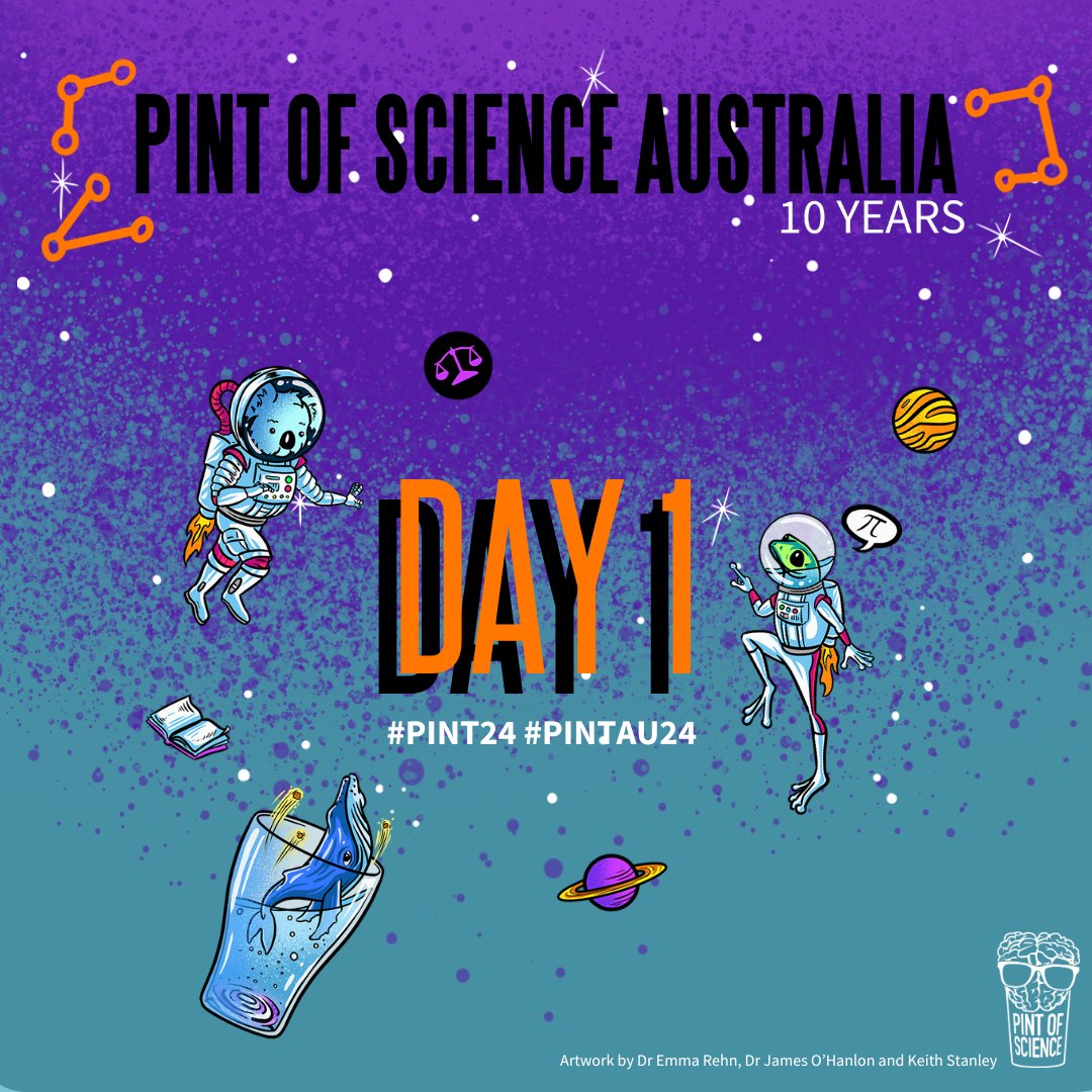 The wait is over, our festival kicks off today! 🧠🍻

It's time to treat yourself and a family member, friend or colleague to a night of science fun and fascination.

Book your tickets for $8 online at pintofscience.com.au/locations (before 4.30pm) or $10 at the door!