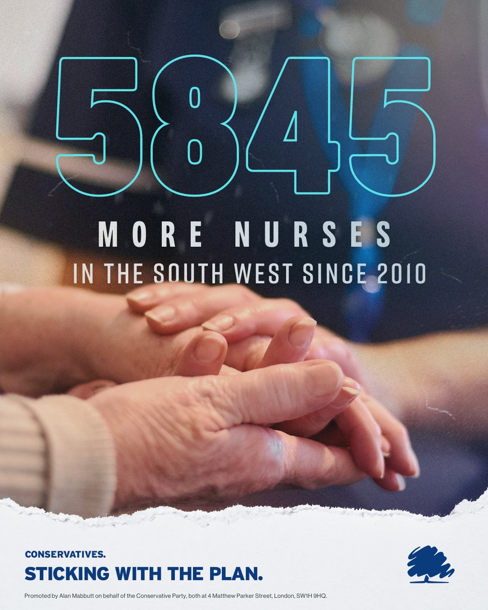With 5,845 more nurses for the South West since 2010, I'm really grateful to them and all their colleagues for the care they have provided for me and my family over the years. #NursesDay #ThankYou