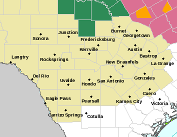 Severe Thunderstorm Watch till 3 PM & then a Flood Watch for Milam county. Stay Tuned to KATX for updates! #atxwx #txwx #ATX #severewx