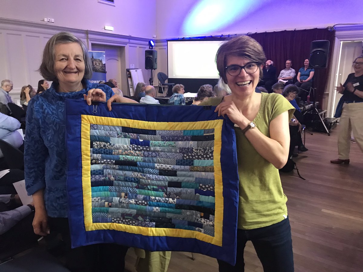 #FestivalofEurope #ScotlandTalkingEurope we have a winner of the beautifully crafted #Euroquilt created by @euromovescot member Patricia Baillie Strong.