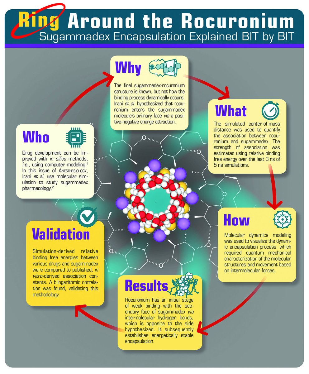 Infographic in #Anesthesiology - Ring Around the Rocuronium: Sugammadex Encapsulation Explained BIT by BIT 🎨 ow.ly/qMhv50RzE7E