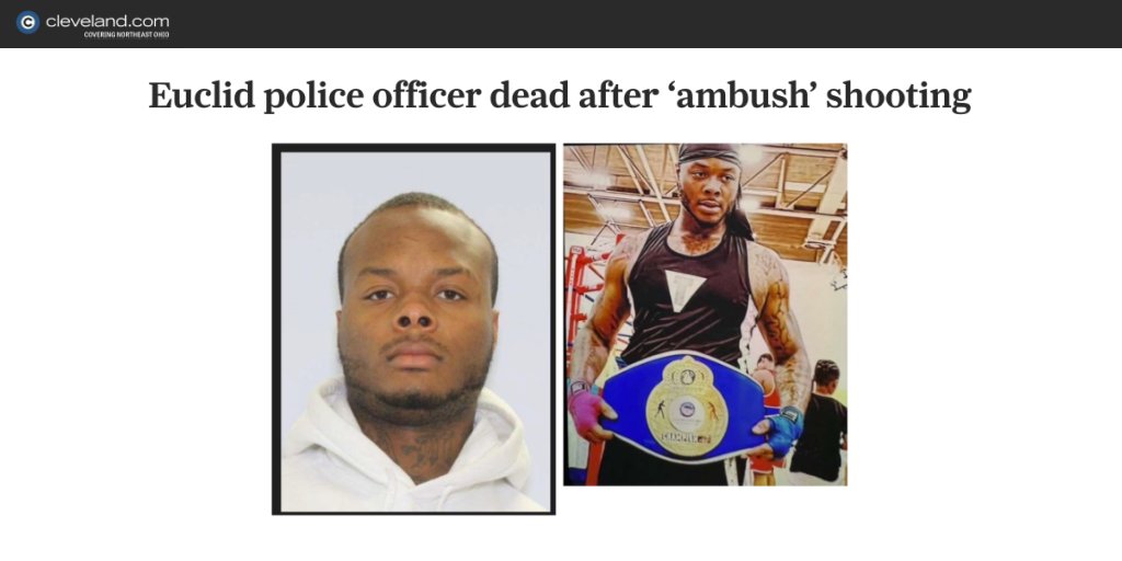 Another cowardly ambush by a career criminal has left a police officer dead in Euclid, Ohio.

Ambush-style attacks and violence against law enforcement has reached a record high this year.

#WarOnCops