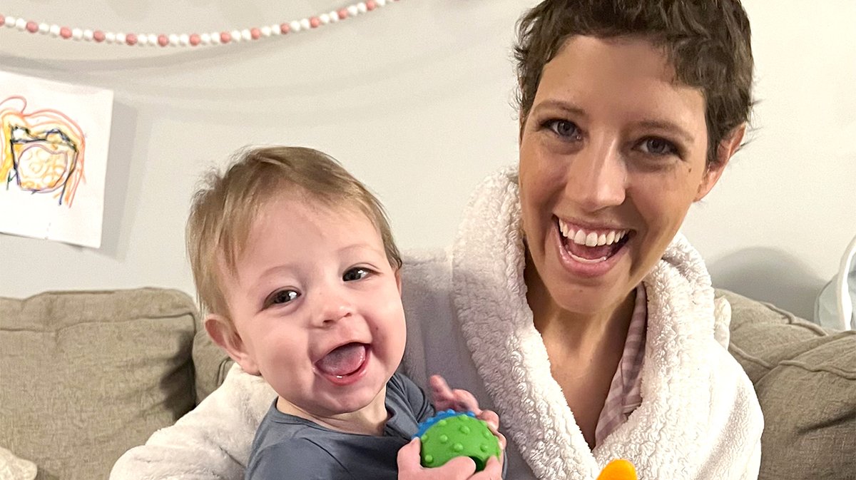 When doctors diagnosed Samantha with breast cancer, she was pregnant with two kids at home. She found strength in running and completed a 10-mile race at 26 weeks pregnant during treatment. She’s now celebrating her first #MothersDay as a mom of three. cle.clinic/3JVVRK0