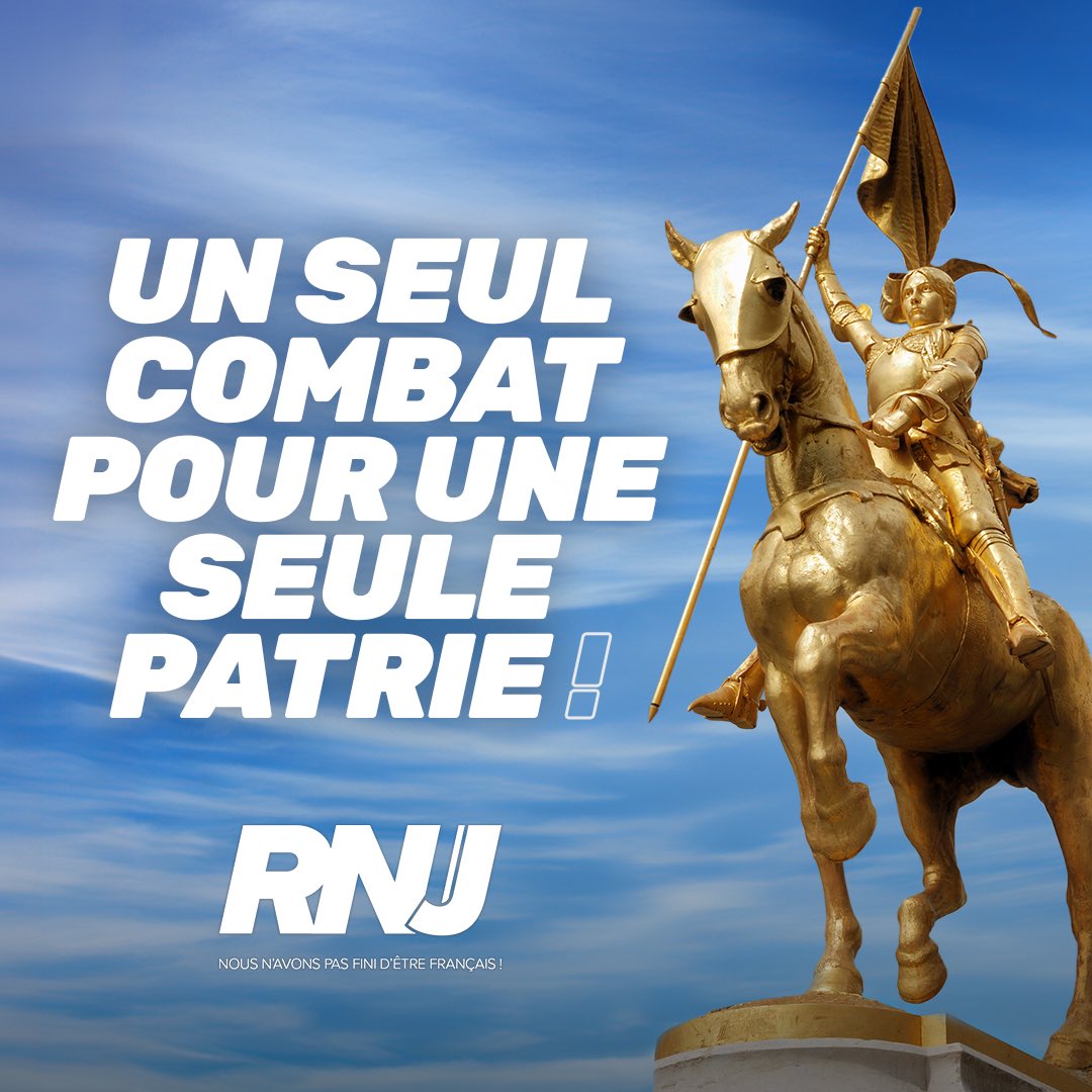 Bonne fête nationale de Jeanne d'Arc et du patriotisme. Honorons la mémoire de cette figure universelle de résistance, symbole d'un peuple qui ne renonce pas et source inépuisable d'espoir. Non, nous n'avons pas encore fini d'être Français ! 🇫🇷 #VivementLe9Juin
