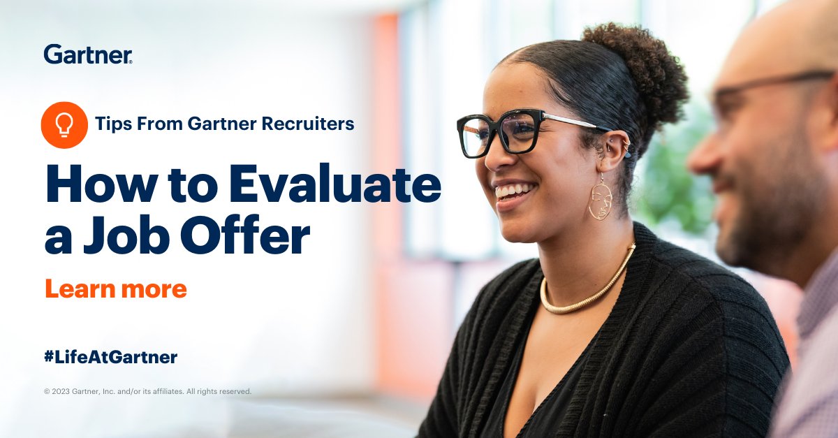 There are many factors that can influence whether a job offer is right for you. Check out our blog for critical factors to consider when deciding on your next career move: gtnr.it/3xWmHPl #LifeAtGartner #CareerTips