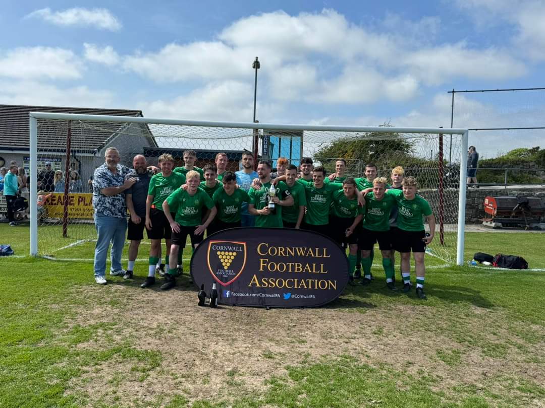 Victory for Hayle v Mousehole 4-0 Intermediate Cup Champions 2024, so very proud to support these lads every step of the way