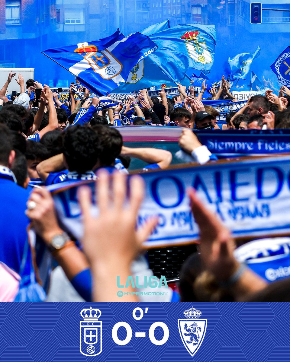 ▶️ Underway at the Carlos Tartiere. ¡VAMOS, OVIEDO! 🙌🏻💙

#RealOviedoRealZaragoza   
#VamosOviedo 🔵⚪