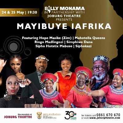 Don't miss out on the hottest music event of the year! Grab your copy of today's @mailandguardian & get the inside scoop on the Mayibuye iAfrika Music concert. Join us as we celebrate #AfricaMonth & #30yearsOfDemocracy. 🗓️ 24 & 25 May 🎭 @joburgtheatre R250-R550 @webticketsSA