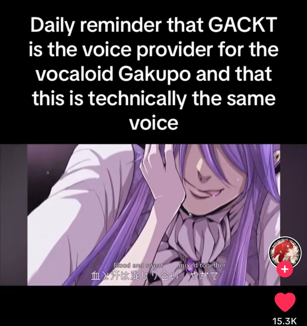 people posting this as if gackt wasnt getting FREAKY with malice mizer back in the 90s