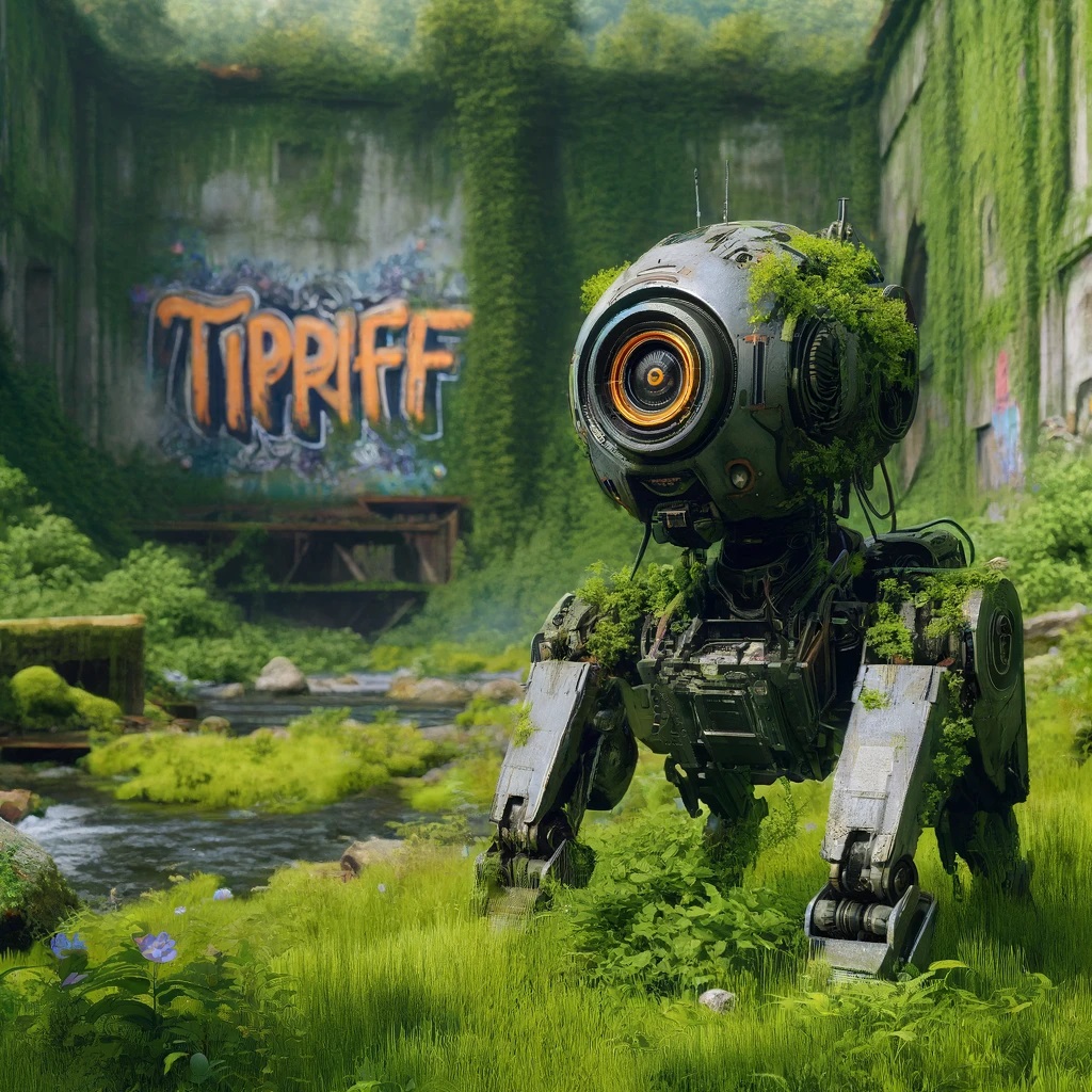 The world as seen through AI.
Lush green overgrown ruin with an abandoned automaton.
What do you imagine from it🤔

If you'd like, please follow us, share and like the post to encourage us😍
#graffiti #ai #art #designs #script #images #illustrationAI #AI
#🤔#🥰#🤖🌱🌿☘️