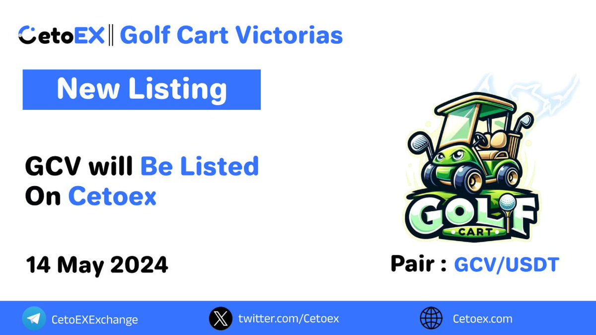 📢 New Listing Alert 🚨 @GCV_Official ( GCV ) will be Listed on #CetoEX! 💎Pair: GCV / USDT 💎Deposit: 11:00 AM on may 13, 2024 (KST) 💎Trading: 11:00 AM on may 14, 2024 (KST) #GCV #cetoex #newlisting