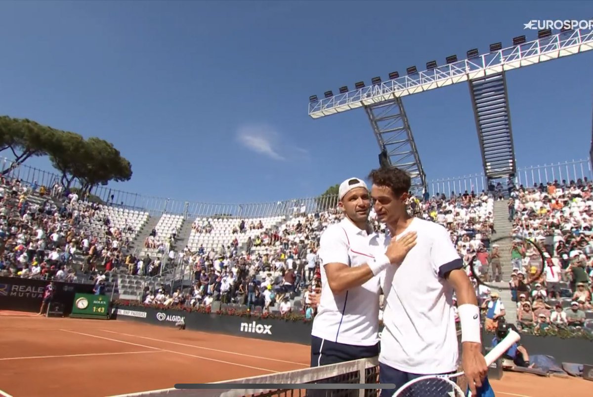 Dimitrov met fin au Bon tournoi de Terence Atmane 🇫🇷 à Rome. Très content de la semaine de Terence, qui a performé sur une surface sur laquelle il doutait. Tout bon pour la suite ! D’ailleurs la suite dépendra de s’il reçoit Wild Card Tableau où doit jouer les qualifs semaine…