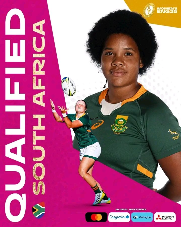 OFFICIAL: South Africa Ladies Team Have Qualified For The 2025 Rugby World Cup In England. They will be representing Africa. Congratulations and All the best. #RugbyAfrica